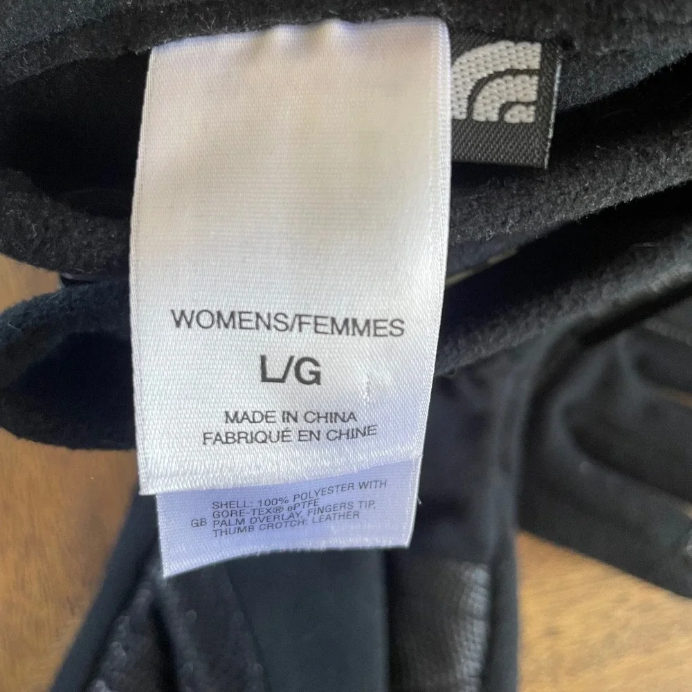 The North Face Windstopper Gloves Women Lg Black Fleece Outdoor Ski Goretex